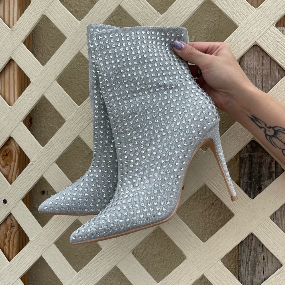 Disco Queen Rhinestone Heeled Booties! *NWOT